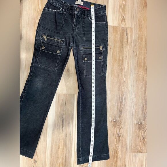 VINTAGE AMERICA EAGLE OUTFITTERS Black Utility Jeans Size 2 - Picture 8 of 9